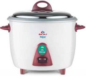 Bajaj RCX 28 MAJESTY RCX28 Electric Rice Cooker with Steaming Feature 2.8 L, White image