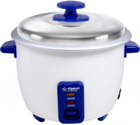 Flipkart SmartBuy Classic Electric Rice Cooker with Steaming Feature 1 L, Navy Blue, White image