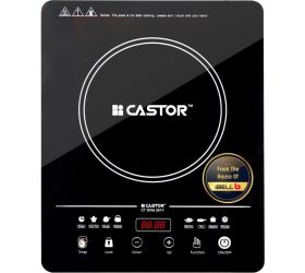 CASTOR DIVA201Y 2000W Induction Cooktop with Auto Shut Off & Over Heat Safety Protection with Touch Control,Black 2000W Induction Cooktop with Auto Shut Off & Over Heat Safety Protection with Touch Control,BIS Certified. Induction Cooktop Black, Touch Pan image