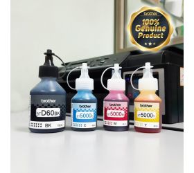 Brother BTD60BK ORIGINAL INKJET , BT5000C, BT5000Y, BT5000M Black + Tri Color Combo Pack Ink Bottle image
