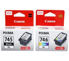 Canon Combo Of Pixma PG-745 Black XL & Pixma PG-746 Color XL LaserJet Pro Tri-Color Ink Cartridge image