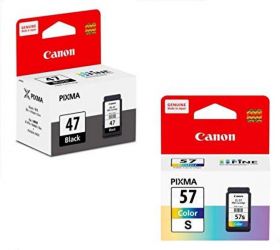 Canon PG-47 & CLI-57 Small Ink Cartridge PG-47 & CLI-57s Black + Tri Color Combo Pack Ink Cartridge image