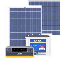 LUMINOUS NXG 1100 With 150Ah Capacity@ C10 Battery 165W PV Module NXG1100 + LPTT12150H 150Ah 1No + 165Watts Solar Panel 2No Poly Pure Sine Wave Inverter image