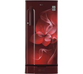 LG 188 L Direct Cool Single Door 3 Star 2020 Refrigerator with Base Drawer Scarlet Dazzle, GL-D191KSDX image