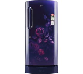 LG 215 L Direct Cool Single Door 3 Star Refrigerator with Base Drawer Blue Euphoria, GL-D221ABED image