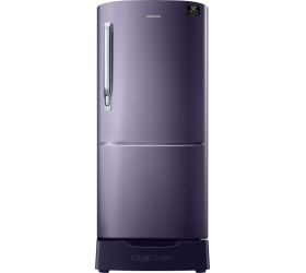 Samsung 192 L Direct Cool Single Door 3 Star 2020 Refrigerator with Base Drawer Pebble Blue, RR20T182YUT/HL image