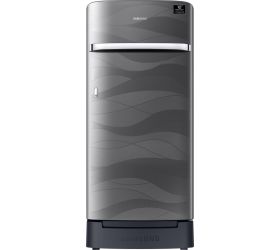 Samsung 198 L Direct Cool Single Door 4 Star 2020 Refrigerator with Base Drawer Inox Wave, RR21T2H2XNV/HL image