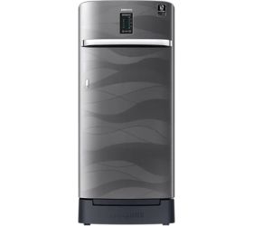 SAMSUNG 198 L Direct Cool Single Door 4 Star Refrigerator with Base Drawer Inox Wave, RR21A2F2XNV/HL image