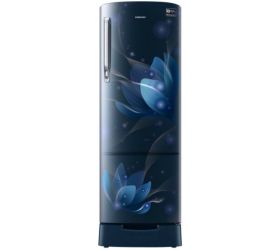 SAMSUNG 255 L Direct Cool Single Door 4 Star Refrigerator with Base Drawer Blooming Saffron Blue, RR26N389YU8/HL image