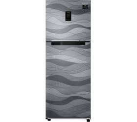 Samsung 314 L Frost Free Double Door 2 Star 2020 Refrigerator with Curd Maestro Wave Steel, RT34T4632NV/HL image