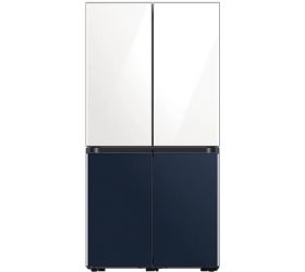 SAMSUNG 670 L Frost Free French Door Bottom Mount Refrigerator GLAM WHITE+GLAM NAVY, RF63A91C377/TL image