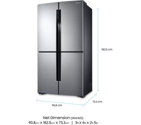 Samsung 680 L Frost Free French Door Bottom Mount Refrigerator Easy Clean Steel, RF60J9090SL/TL image