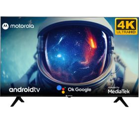MOTOROLA 55UHDADMXSBE Envision 140 cm 55 inch Ultra HD 4K LED Smart Android TV with Bezel-Less Design, Google Voice Assistant, and Dolby Audio 2023 image