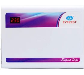 Everest 4 KVA Elegant Digital Model Voltage Stabilizer Used Upto 1.5 Ton AC Power Input 160 V to 270 V Voltage Stabilizer White image