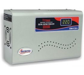 Microtek EM4130+ 130-300V Digital Voltage Stabilizer Metallic Grey Voltage Stabilizer Grey image