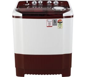 LG P7015SRAY 7 kg 4 Star Rating Semi Automatic Top Load Maroon, White image